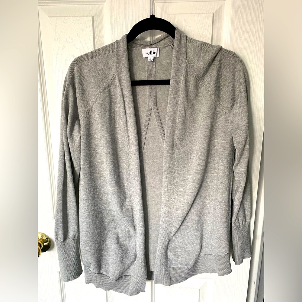 Ellie heather gray lightweight cardigan